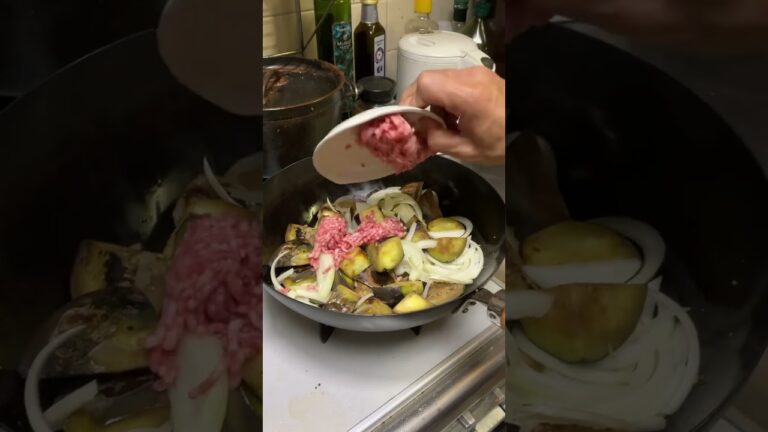 ナスとひき肉のパスタ