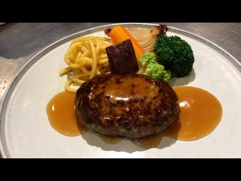 【ターンテーブル】給食レシピ（阿波牛照り焼きハンバーグ）