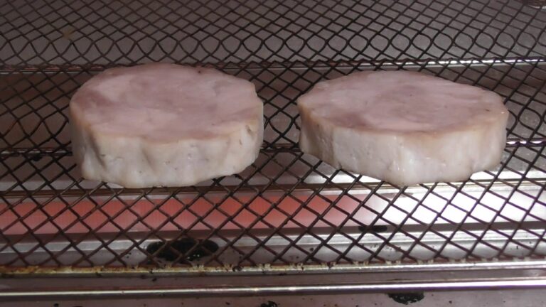 明方ハムをオーブントースターで焼いて食べた その1