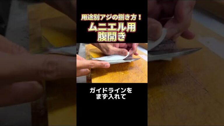 【用途別あじの捌き方！】ムニエル用腹開き！ #shorts