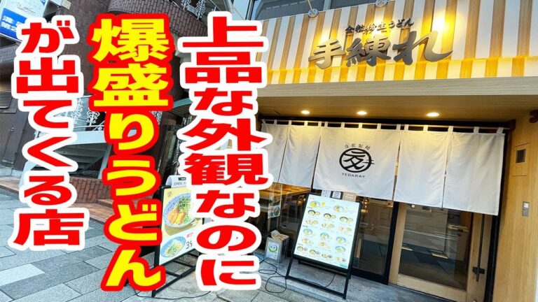 どんぶりにチャーシューが咲き乱れた破壊力抜群な爆盛りうどんを激食！【全粒粉生うどん 手練れ/東京・新宿御苑前】