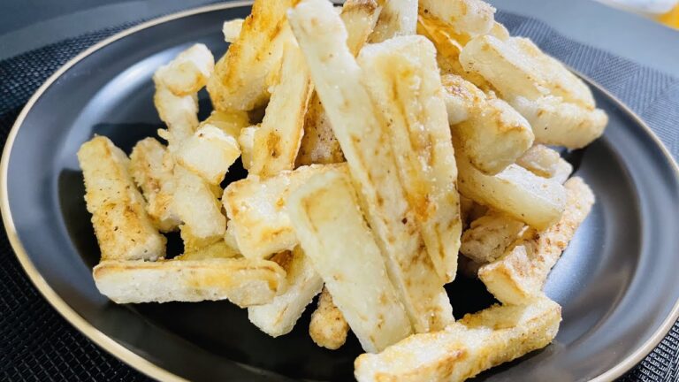 フライド長芋！めちゃ美味しい！栄養価の高い芋で作るフライドポテト♪Yam french fries【home cooking】