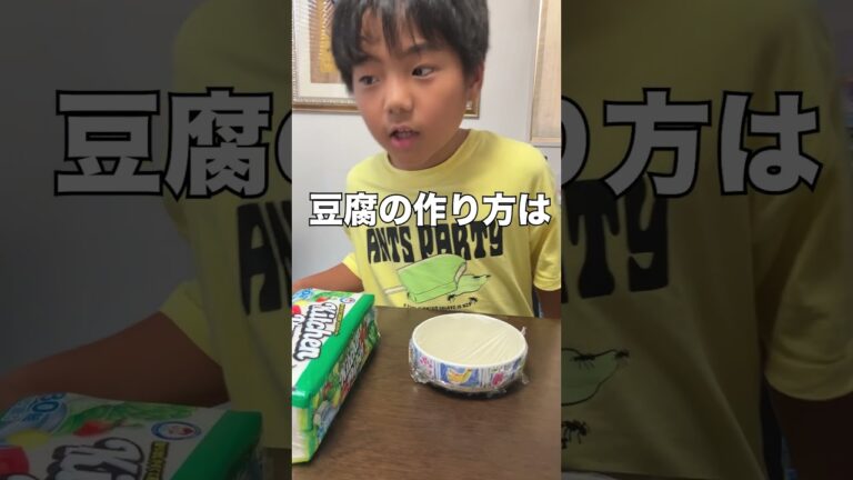 自由研究で豆乳から豆腐を作ってみた　#shorts  #有機豆乳