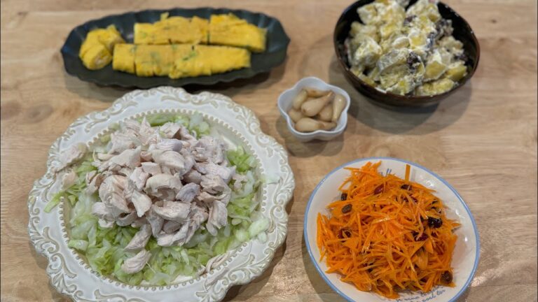 【お料理】３児のママ　さつまいも🍠とクリームチーズ和え　にんじん🥕のラペ　などなど　野菜多めの夕食作り