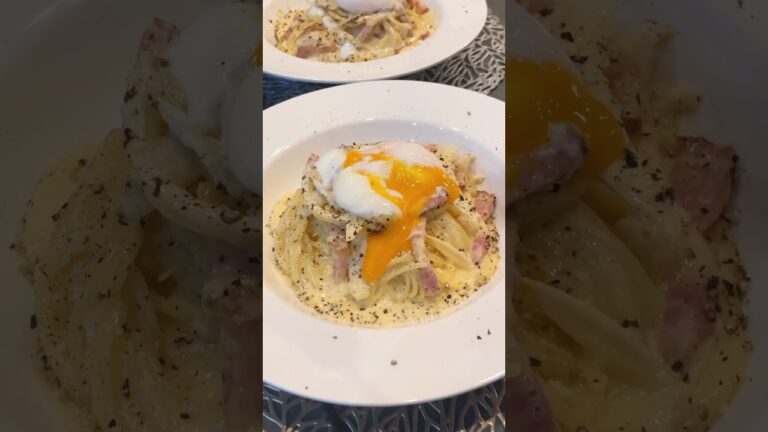 牛乳と全卵で作る濃厚カルボナーラ