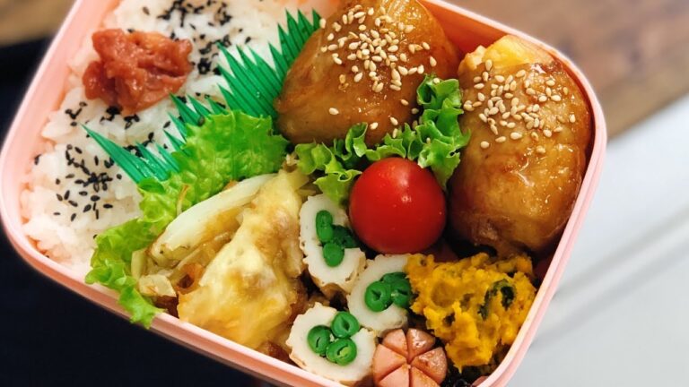 【お弁当・豚厚揚げ巻き弁当】ENG sub lunch  box bentoサバ味噌ポテトかぼちゃサラダ