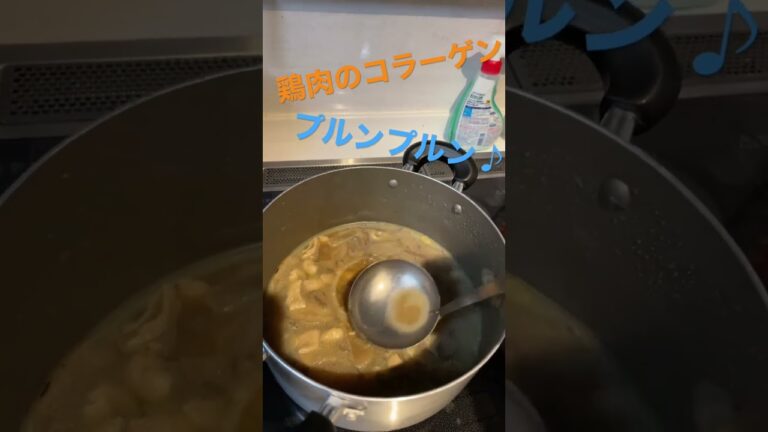 コラーゲンでお肌もプルンプルン♪とり鍋の残りもの^_^ #shorts