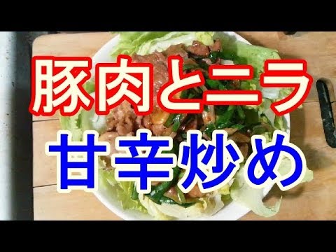豚肉とニラの甘辛炒め
