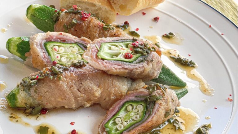 オクラのサルティンボッカ【saltimbocca】