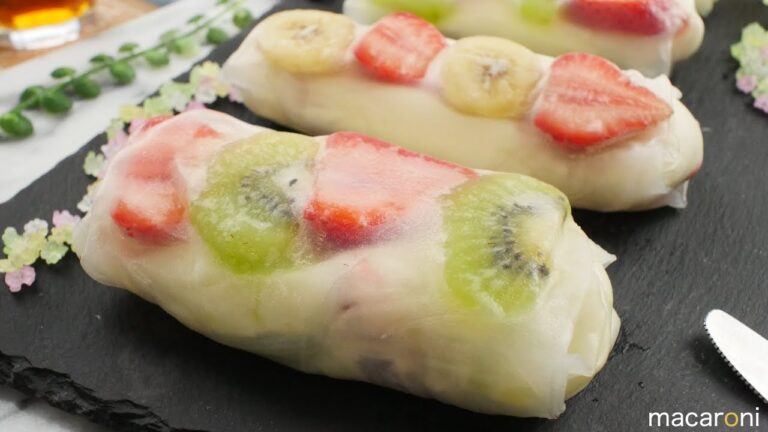もっちり食感！ フルーツ すけすけ スイーツ 生春巻き のレシピ 作り方