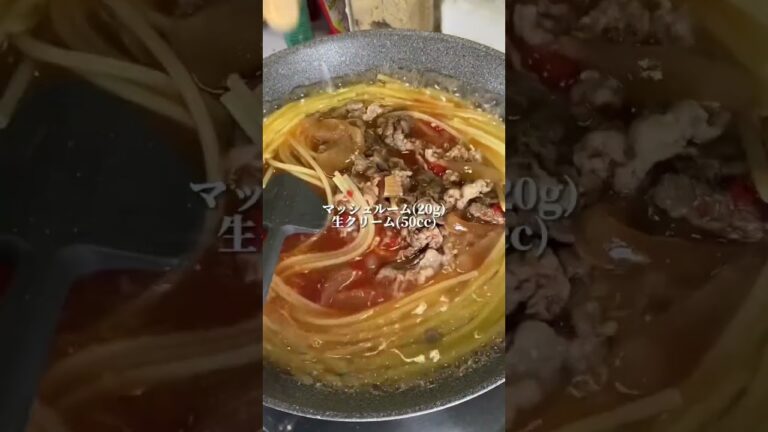 【ワンパン】吉野家の牛丼の素で作るパスタが美味い😋 #パスタ #ワンパン #recipe