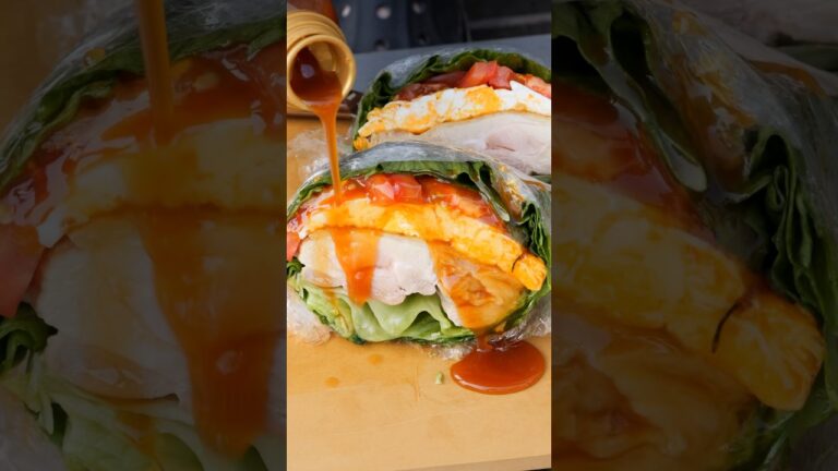 【ＳＮＳで話題】自宅の庭で作るレタスチキンサンド／lettuce chicken sandwich #shorts 【kattyannneru】