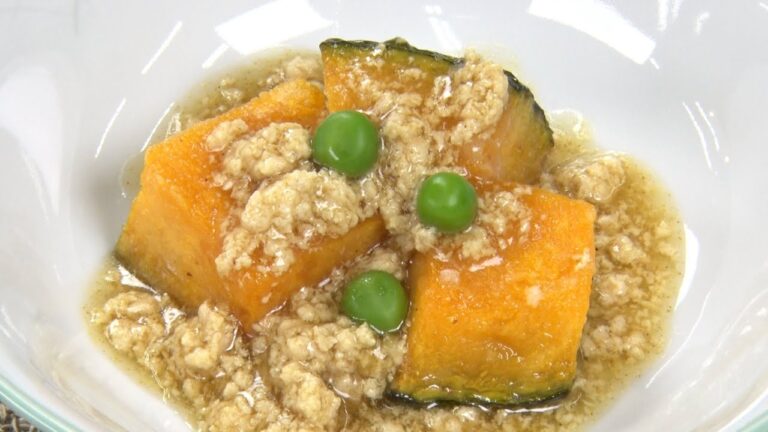 かぼちゃのカレーそぼろあんかけ【キチキチキッチン】