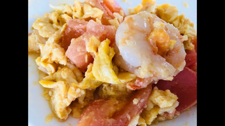 エビとトマト玉子の炒め　(番茄炒蛋 Scrambled Eggs and Tomatoes) ゆめかキッチン (2/37)