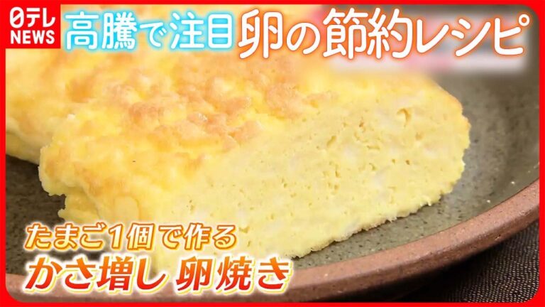 【気になる！】プロ直伝！  卵の節約レシピ…卵1個でもボリューム満点