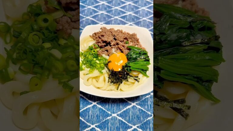 レンジで作る汁なし坦々うどん