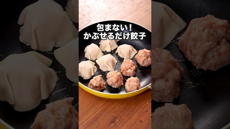 史上最も簡単な餃子です【かぶせるだけ餃子】詳しいレシピは概要欄を見てね♪#餃子 #餃子の皮 #ひき肉  #簡単レシピ #レシピ動画 #おうちごはん #料理動画 #晩ごはん