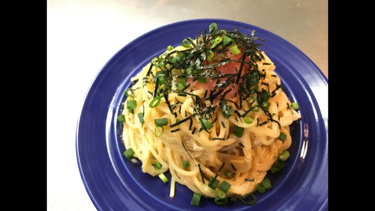 【自炊】めんつゆマヨたらこパスタの作り方【簡単レシピ】