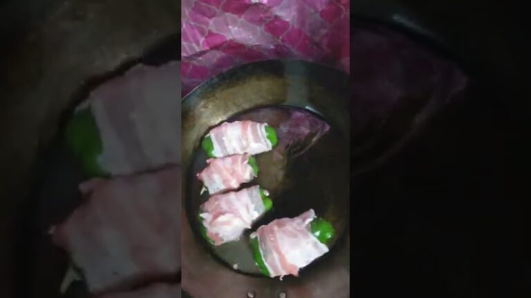 ピーマンのチーズ詰め肉巻き作ってみた#自炊 #料理動画 #shorts