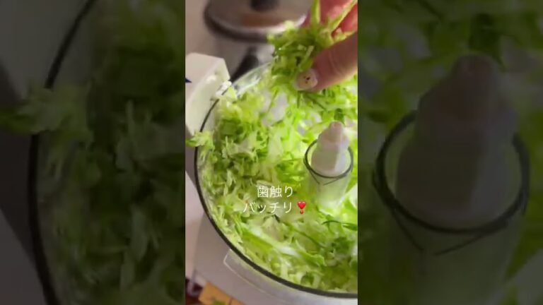 フードプロセッサー　大活躍。春キャベツのエビしゅうまい