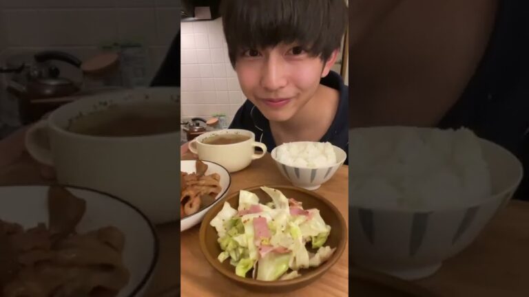 豚バラこんにゃく煮&レンチンキャベーツ&野菜スープ #Shorts