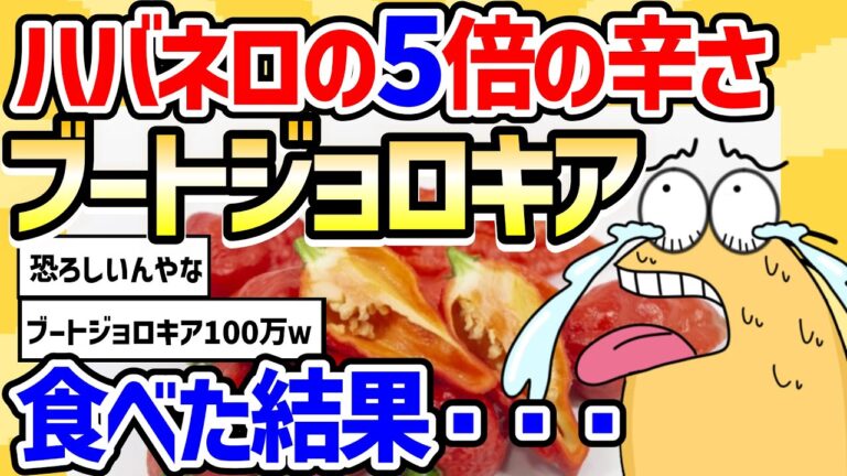 【2ch面白いスレ】総集編：ハバネロの約5倍の辛さブートジョロキア貰ったので食べた結果【グルメ料理】