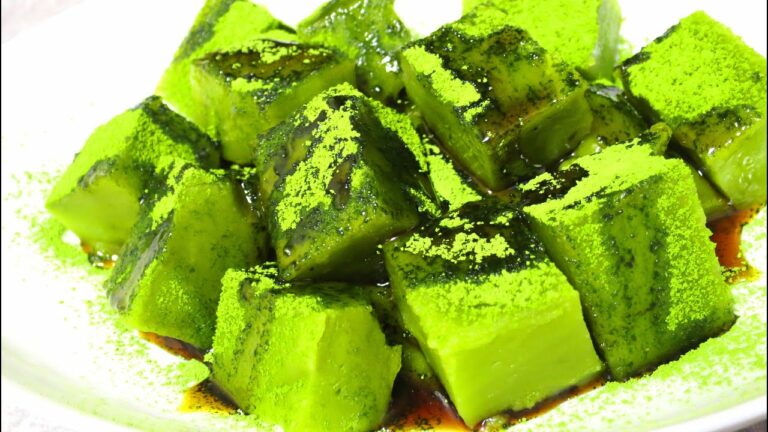 抹茶わらび餅（片栗粉） 作り方 Matcha (Powdered Green Tea) Warabimochi  Recipe【パンダワンタン】