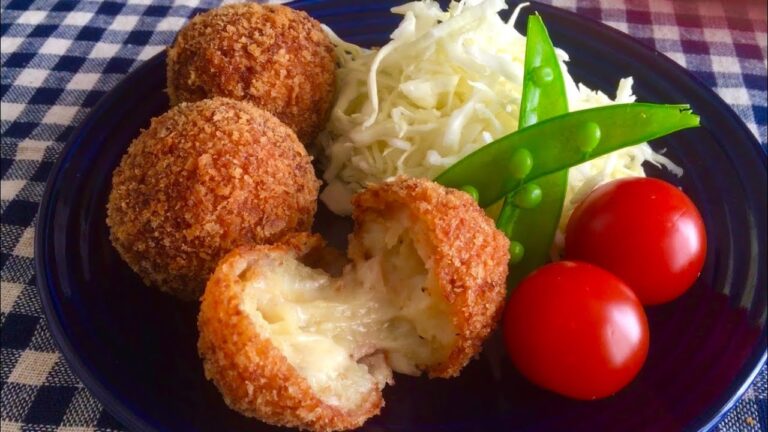 【新じゃがレシピ】中からとろーり♡チーズボールコロッケ Cheese ball croquettes that melt from the inside #shorts