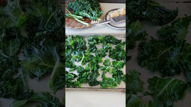 【20分レシピ】パルメザンチーズとレモン味の簡単ケールチップス  #cooking #recipe #レシピ #ケール #ダイエットレシピ