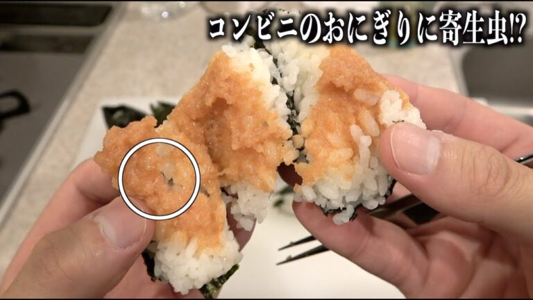 【閲覧注意】コンビニのおにぎりで辛子明太子は寄生虫だらけらしい