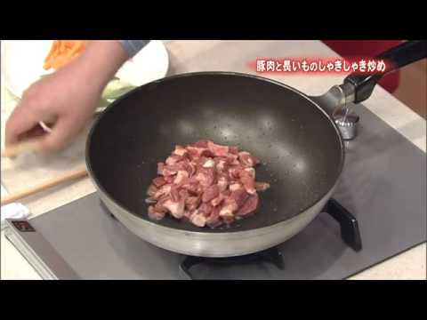 豚肉と長いものしゃきしゃき炒め