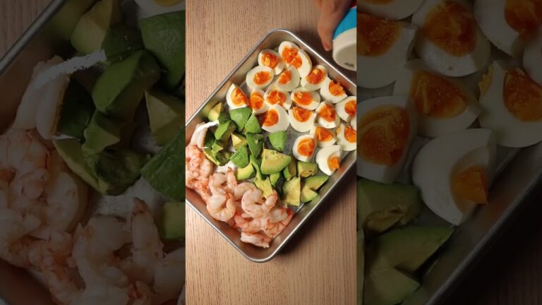 無印良品のディップソースで作る エビとブロッコリーと卵のサラダ