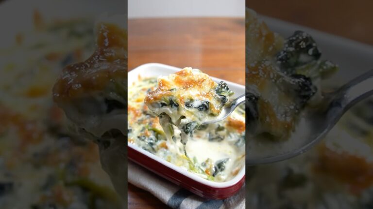 ほうれん草のクリームグラタン〜チーズが溶け込んだ濃厚クリームとほうれん草の自然な甘みが絶妙にマッチ