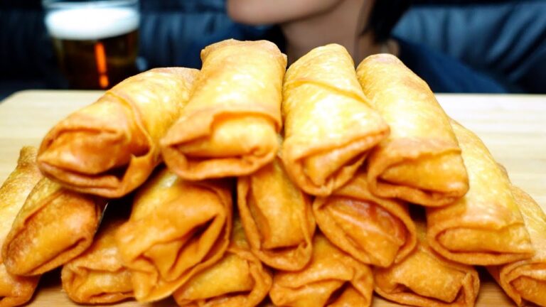 【ASMR】春巻き山盛り食べる【咀嚼音/MUKBANG/Eating Show】