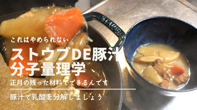 ストウブで豚汁。分子調理学にチャレンジしてみた。