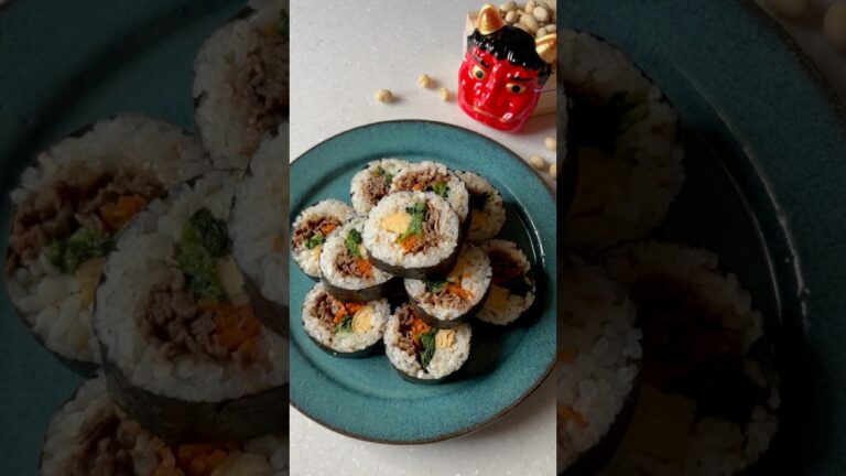 100均アイテムで簡単に巻ける！【韓国風海苔巻き/キンパ】