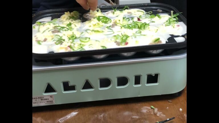 たこ焼き⭐︎アラジン ポータブルガスホットプレート プチパンで焼いてみた！