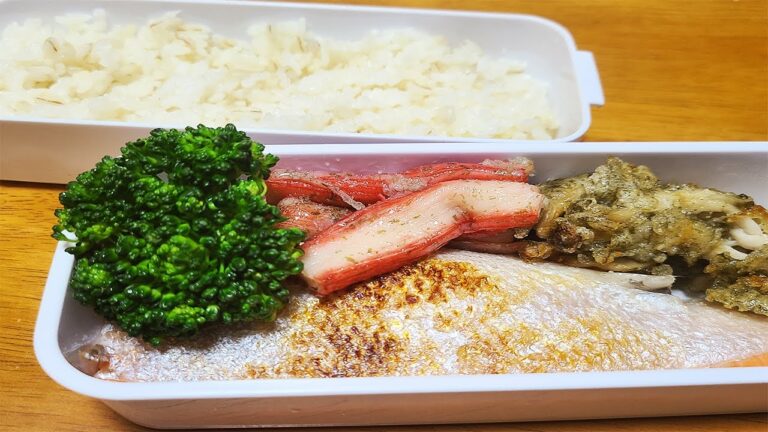 【フライパンひとつでお弁当作り】4品の簡単カニカマ天ぷらと魚焼き弁当　お弁当初心者主夫が奥さんに作ります【旦那弁当】