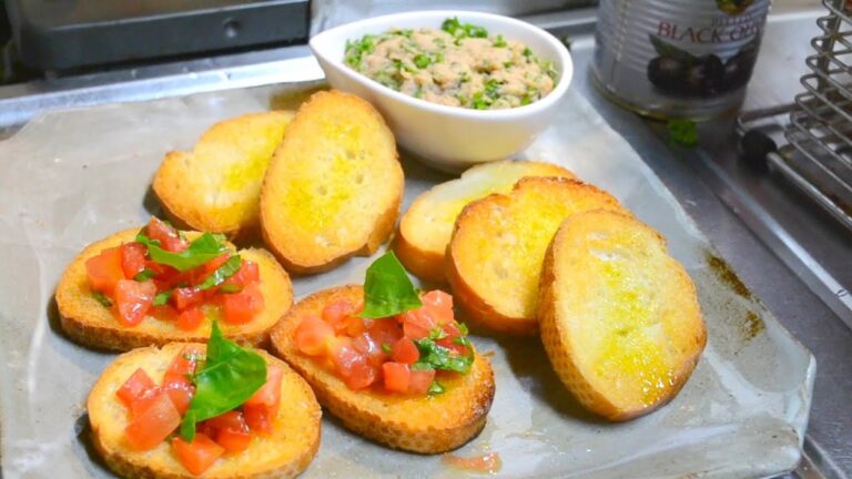 とってもイタリアンな軽食、トマトのブルスケッタの作り方　　How to make tomato bruschetta