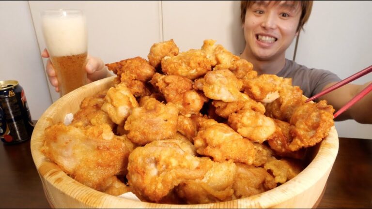 本気でストレスやばいので深夜に唐揚げ１００個揚げてやけ食い何個食えるか？