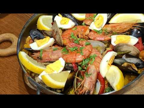フライパンでつくる、シーフードパエリア