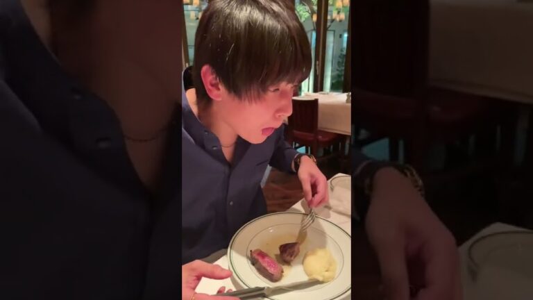 旦那の誕生日に高級ステーキを食べに行ったら…#shorts