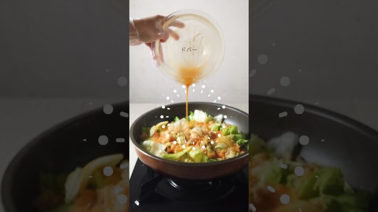 貧乏めし50円レタス卵とじ！簡単安い爆速・包丁いらず　#Shorts