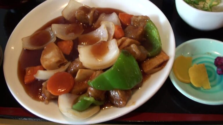 コンニャク酢豚定食