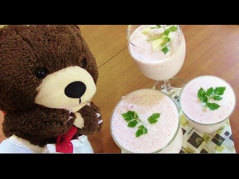 Great for beauty and health! How to make an easy strawberry banana smoothie イチゴバナナスムージーの作り方 #151