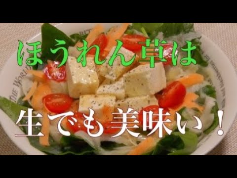 【ほうれん草サラダ】冬のほうれん草は生でも美味しいって知ってる？