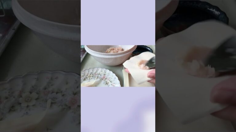 簡単ワンタンスープ／春雨入り／鶏ひき肉レシピ