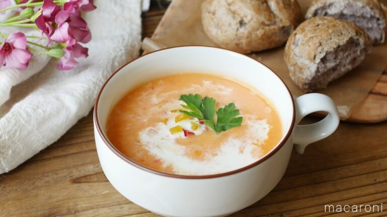 【365日のパンとスープ】カラフルパプリカのポタージュ