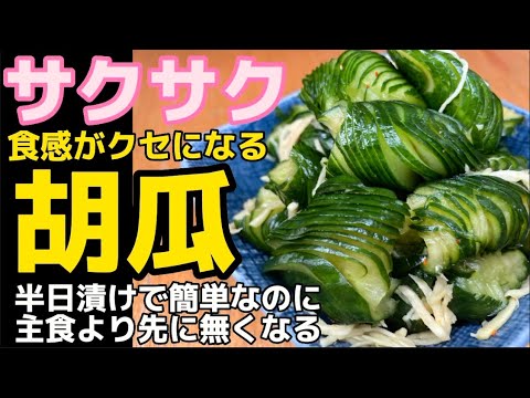 旨すぎる秘伝ダレで大量消費【胡瓜サクサク漬】キュウリの食感がヤバすぎる。何度も作りたくなるきゅうり漬物。八百屋が教える浅漬け感覚の漬け物レシピ‼生姜が効く！止まらぬオイシサ‼