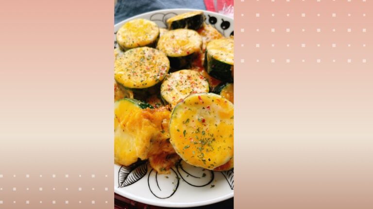 ズッキーニのチーズ焼き/Grilled zucchini with cheese
